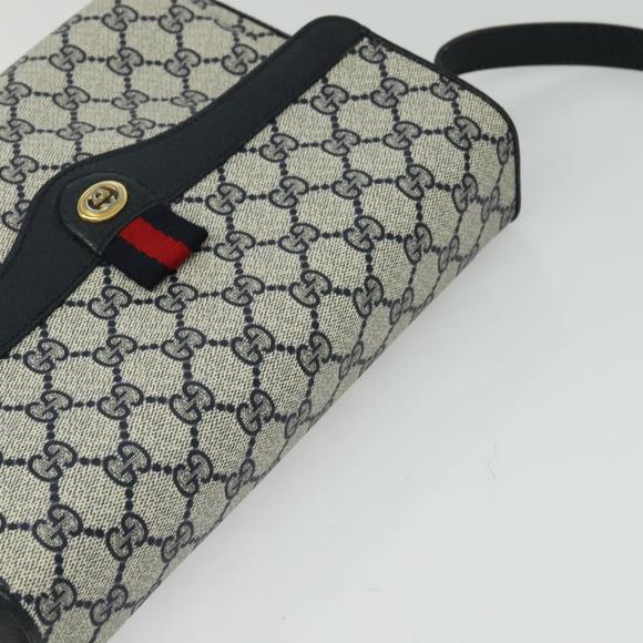 GUCCI GG Supreme Sherry Line Shoulder Bag PVC Navy Gold 904 02 084 Auth BA3022 - Picture 6 of 16